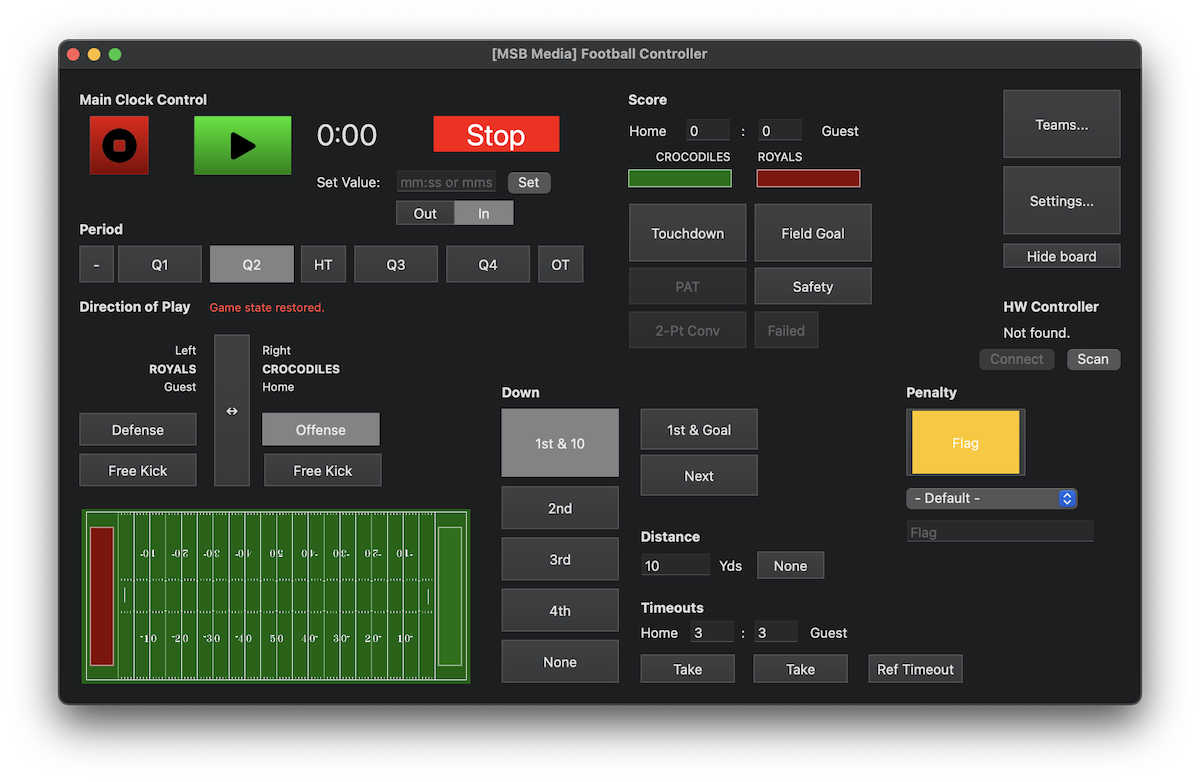 MSB Suite Scoreboard Controller